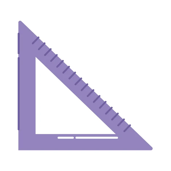 Τρίγωνο Χάρακα Σχολική Προμήθεια Εικονίδιο Απομονωμένο — Διανυσματικό Αρχείο