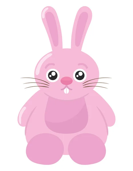 Kaninchen Spielzeug Isolierte Ikone Design — Stockvektor