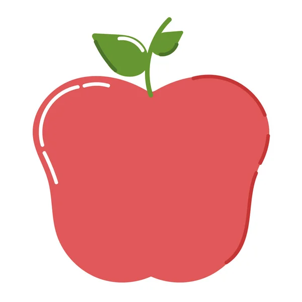 Apple Fruit Icon Isolated Design — Image vectorielle