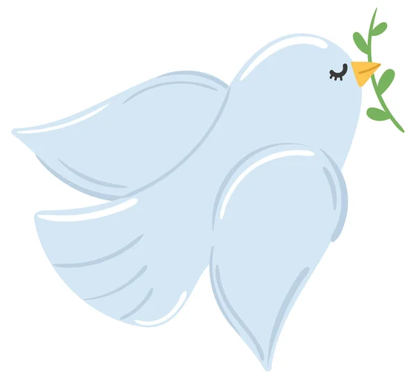 White Dove Icon Isolated White Background — ストックベクタ