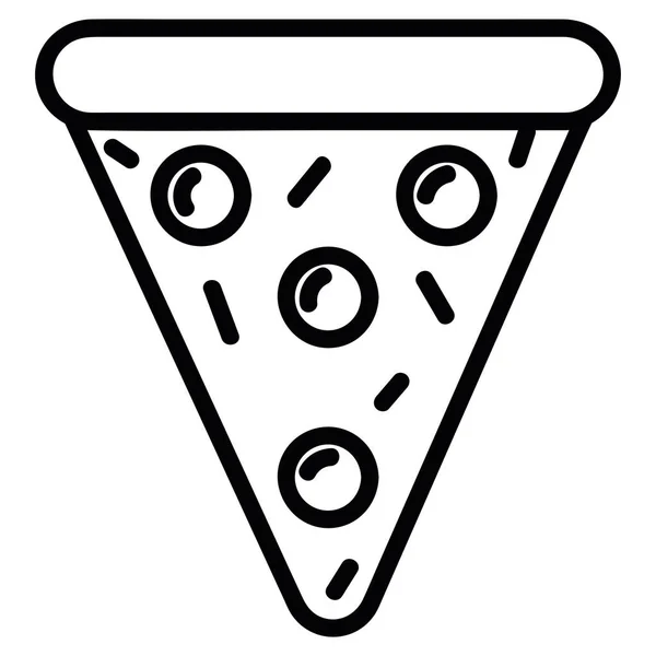 ピザのフードラインアイコンスタイル — ストックベクタ