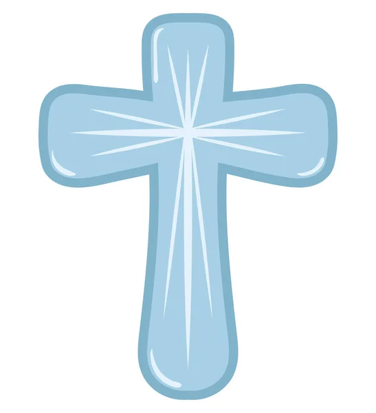 Święty Krzyż Katolicki Ikona Izolowane — Wektor stockowy