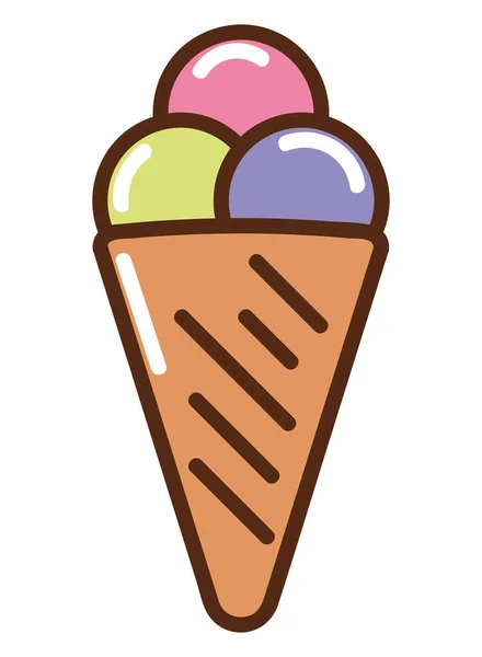 冰淇淋食品隔离图标设计 — 图库矢量图片