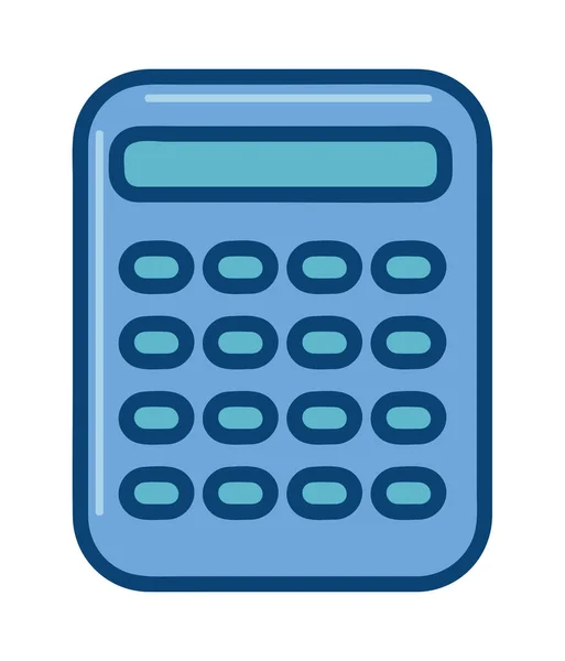 Calculator School Pictogram Geïsoleerd Ontwerp — Stockvector