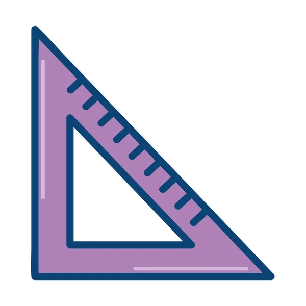Dreieck Lineal Schule Ikone Isoliert — Stockvektor