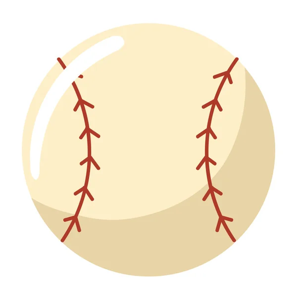 Palla Baseball Icona Dello Sport Isolato — Vettoriale Stock