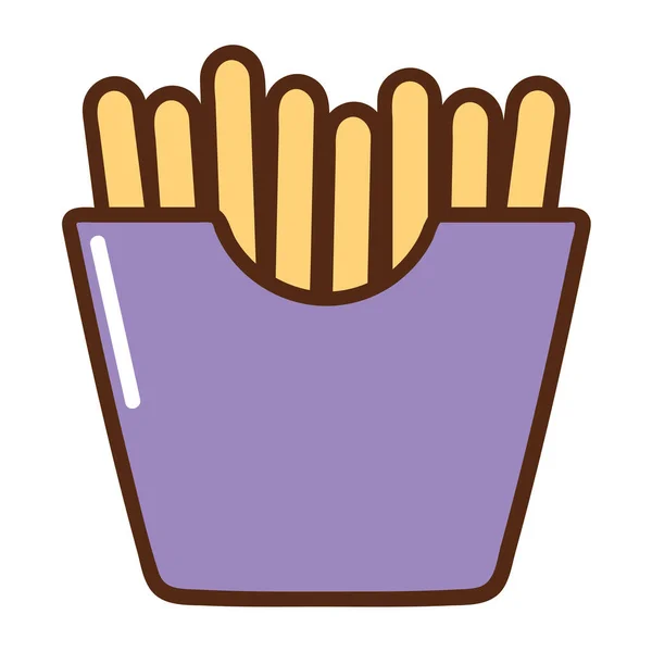 Sült Krumpli Élelmiszer Izolált Ikon Design — Stock Vector