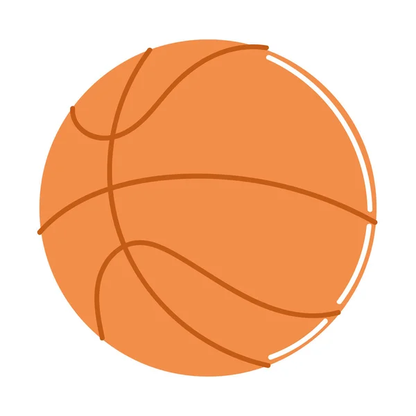Ballon Basket Icône Sportive Isolé — Image vectorielle