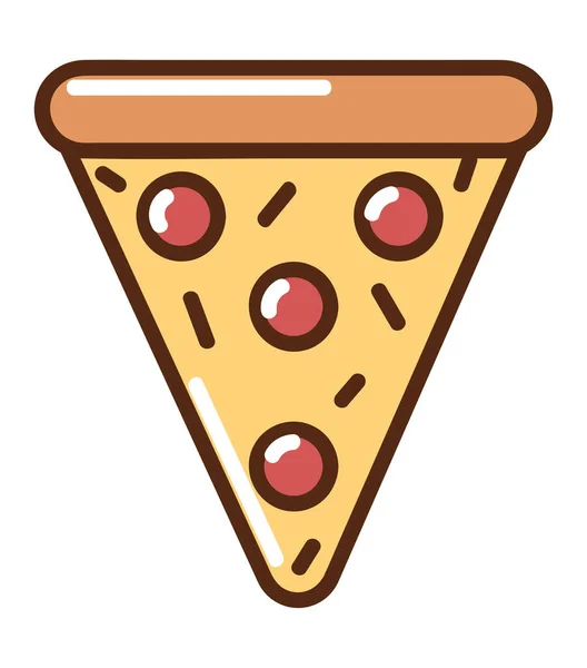 披萨食品隔离图标设计 — 图库矢量图片