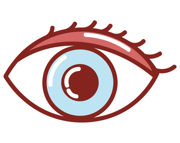 Eye Human Body Isolated Icon — Stock Vector