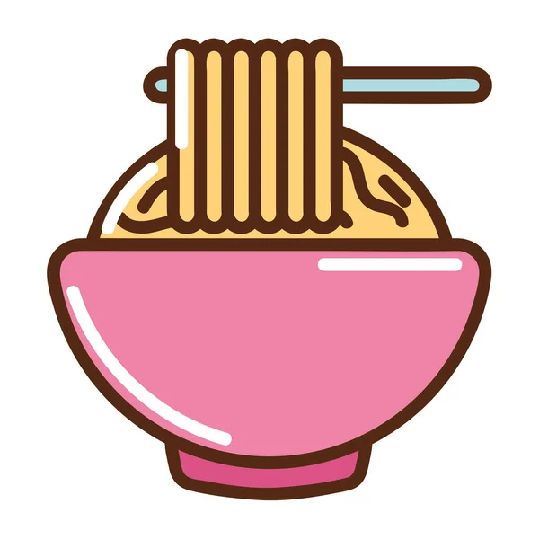 麺料理のアイコンデザイン — ストックベクタ