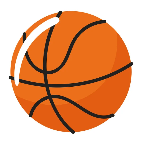 Basket Boll Sport Ikon Isolerad — Stock vektor