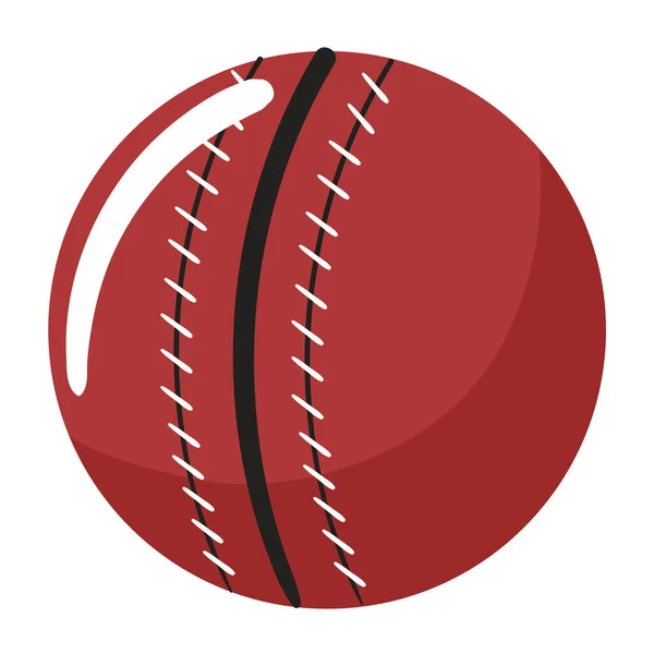 Cricket Ball Sport Ikone Isoliert — Stockvektor