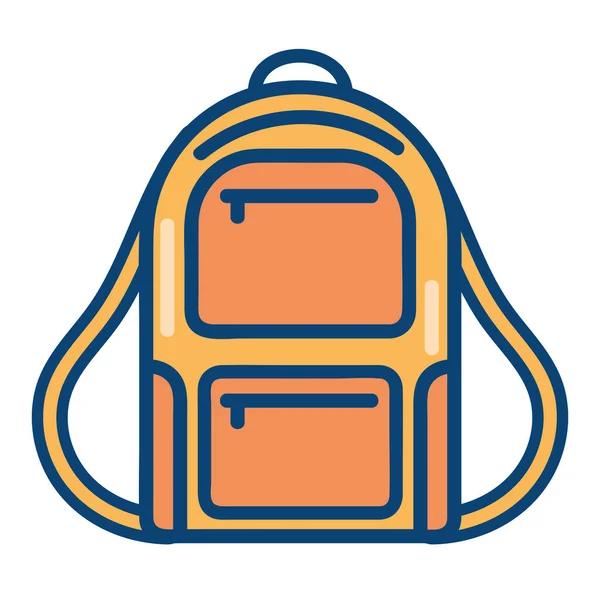 Backpack School Icon Isolated Design — Stockvektor