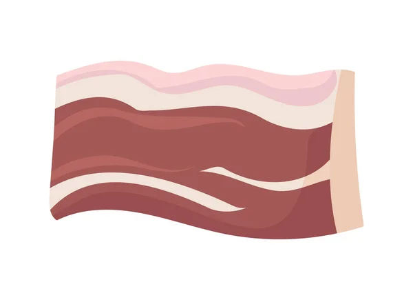 Bacon Vlees Pictogram Geïsoleerd Ontwerp — Stockvector