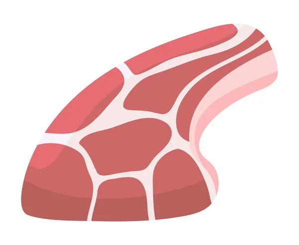 白い背景のアイコンの上の肉 — ストックベクタ