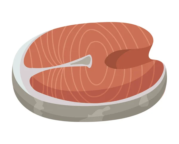 Icono Carne Pescado Diseño Aislado — Vector de stock