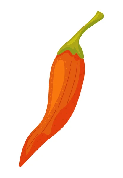 Chili Leaf Nature Icon Isolated — Vetor de Stock
