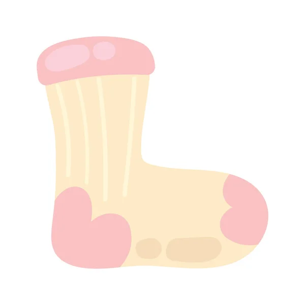 Çorap Simgesi Izole Edilmiş Beyaz Arkaplan — Stok Vektör