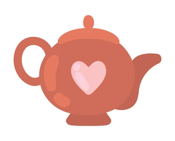 Teapot Icon Isolated White Background — Stok Vektör