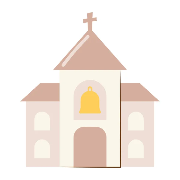 Chatolic Church Icon Isolated Design — 스톡 벡터