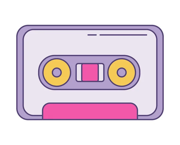 Cassette Music Isolated Icon Design — Stock Vector
