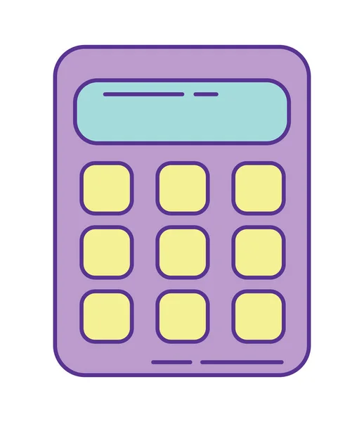 Ikona Kalkulačky Izolované Bílé Pozadí — Stockový vektor