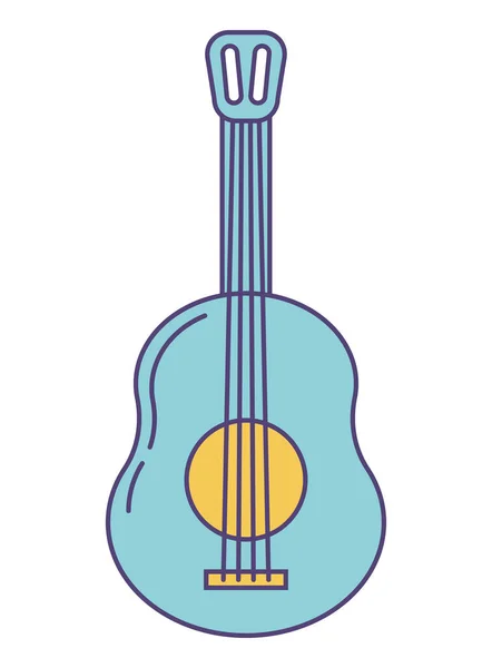 Guitarra Instrumento Música Ícone Isolado —  Vetores de Stock