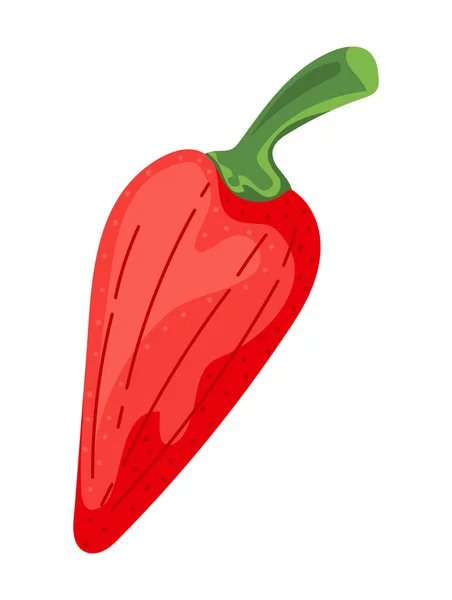 Chili Ingredient Icon Isolated White Background — Vetor de Stock