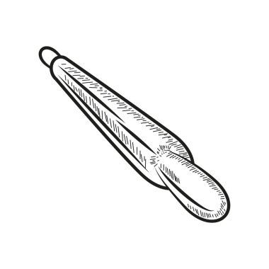 rolling pin icon isolated white background