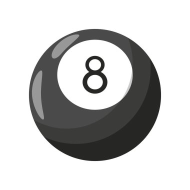 Bilardo topu spor simgesi izole edildi