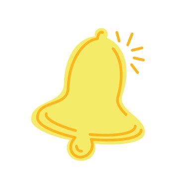 bildirim mobil uygulama simgesi izole