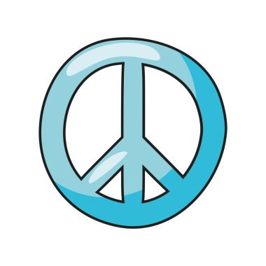 peace retro and nostalgic icon isolated