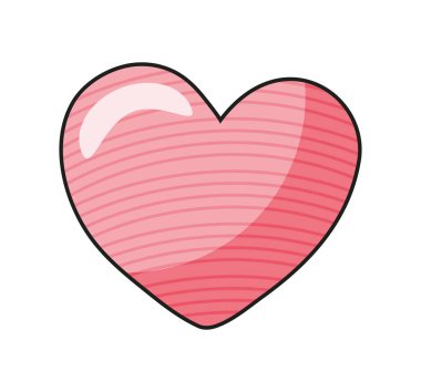 heart retro and nostalgic icon isolated