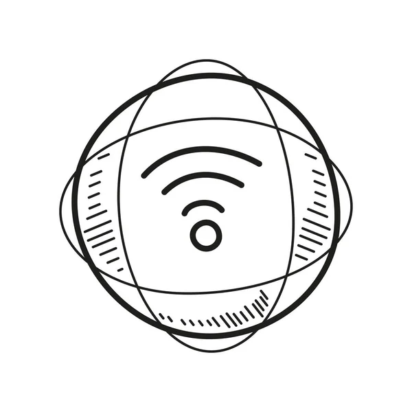 Wifi社交媒体图标孤立 — 图库矢量图片