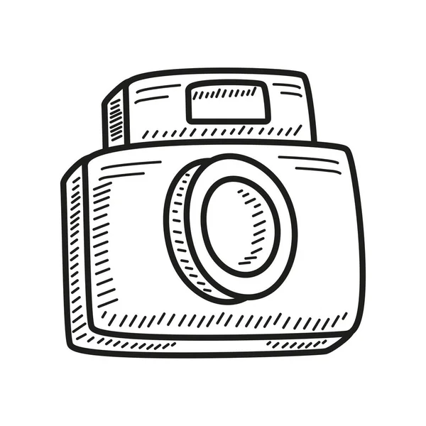 Camera Social Media Icon Isolated — Archivo Imágenes Vectoriales