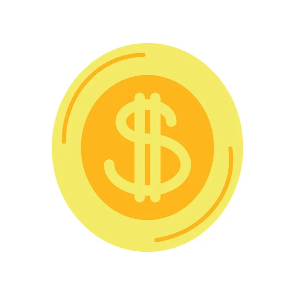 Іконка Грошової Монети Ізольований Дизайн — стоковий вектор