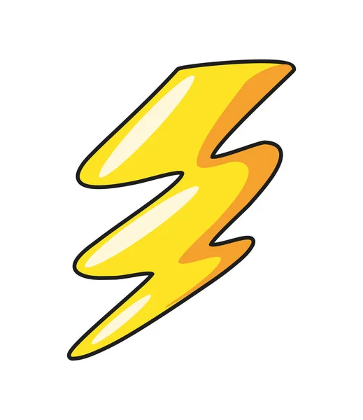Lightning Retro Nostalgic Icon Isolated — 스톡 벡터
