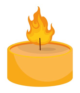 ışık mum simgesi izole tasarım