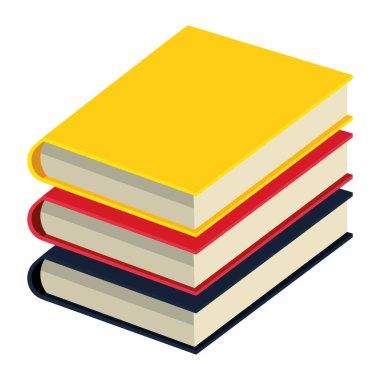 İzole kitap simgesi yığını