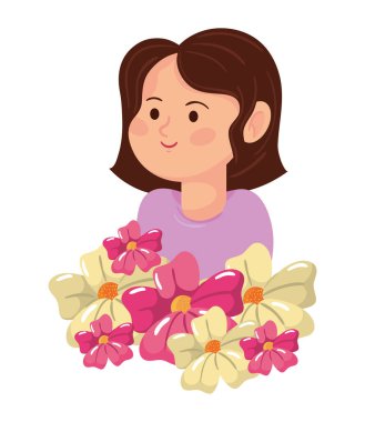 Anneler Günü Tasarımı, Çiçekli Anne