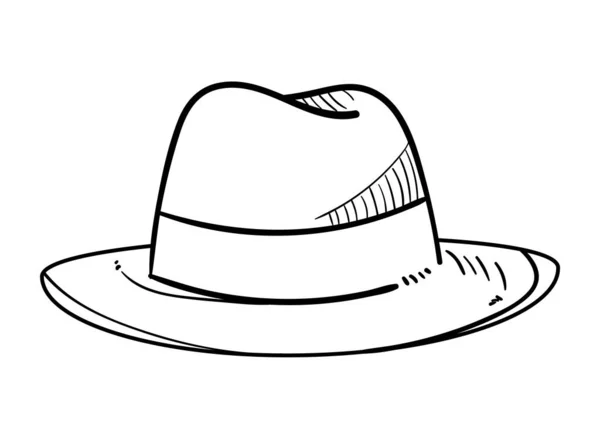 男帽涂鸦图标隔离设计 — 图库矢量图片