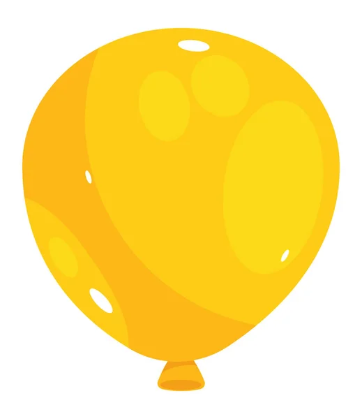 Gelbes Luftballon Symbol Isoliertes Design — Stockvektor