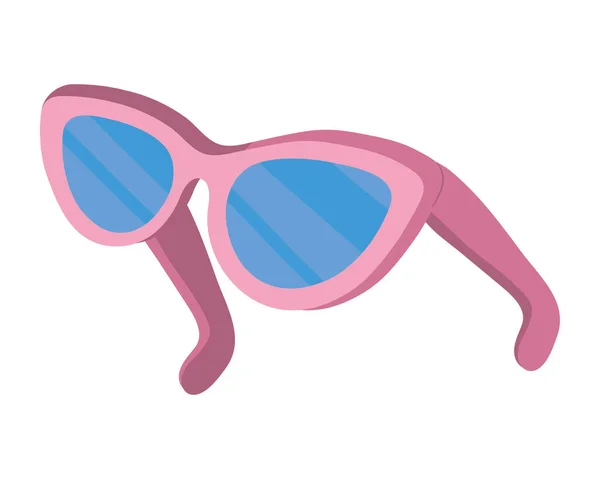 Růžové Sluneční Brýle Ikona Izolovaný Design — Stockový vektor