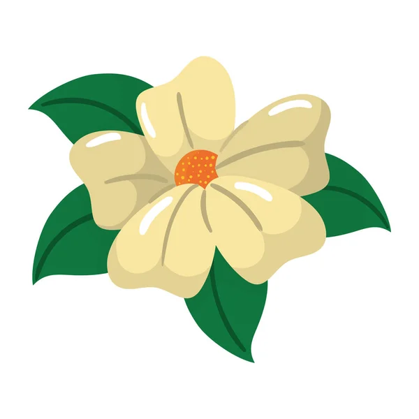 Іконка Квіткою Листям Ізольована — стоковий вектор