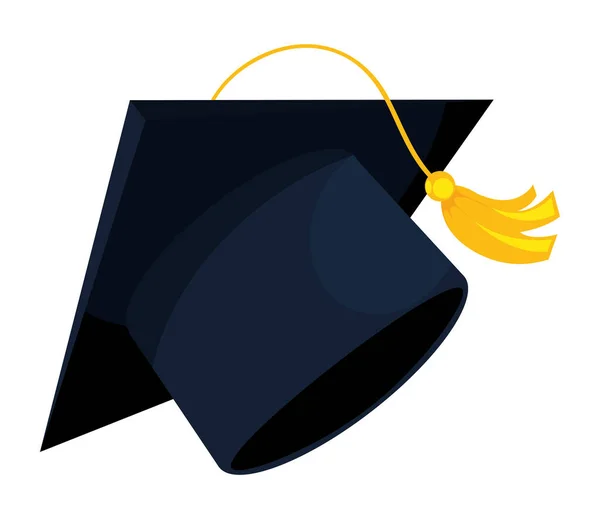 Mortier Graduation Icône Conception Isolée — Image vectorielle