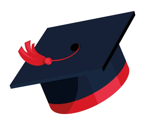 Graduation Cap School Icon Isolated — Stock Vector