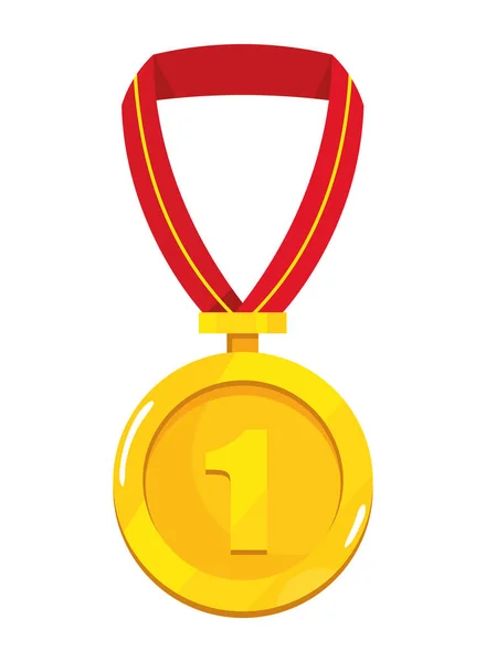Medaille Nummer Eins — Stockvektor