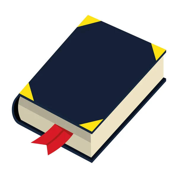 Libro Icono Aislado Fondo Blanco — Vector de stock