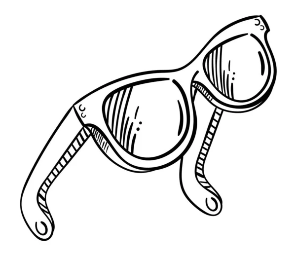 Γυαλιά Ηλίου Μόδας Εικονίδιο Doodle Απομονωμένο Σχεδιασμό — Διανυσματικό Αρχείο